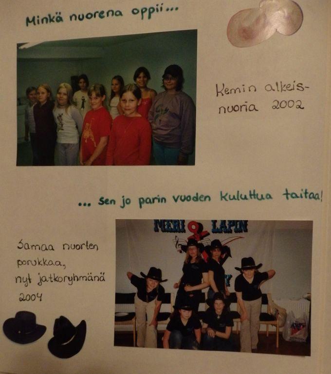 Ja olihan meillä nuoriakin tanssioppilaita. Viihtyivät jopa niin kauan, että tässä kuva heistä joissa pari vuotta väliä.