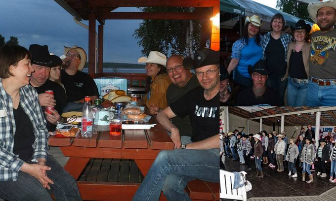 2013. Saarifestissä kahden kuvan verran. Camp 2013 jossa Jorma juuri opettaa The Moonshinersin kanssa.